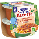 NESTLE P'tite recette bio spaghetti à la bolognaise 2 x 190 g