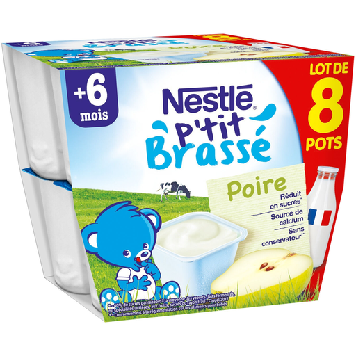 [7613287945198] NESTLE Baby dessert small stirred pear 8 pots of 100 g