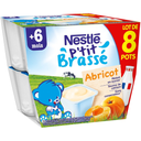 NESTLE P'tit Brassé Apricot 8 pots of 100g
