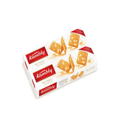 [7614800708924] KAMBLY Biscuits butterfly aux amandes 2 x 100 g