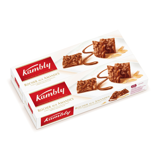 [7614800709525] KAMBLY Duo biscuits croquants aux amandes enrobés de chocolat au lait 2x80g