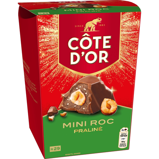 [7622201149765] COTE D'OR Mini rocas de praliné de chocolate con leche y avellanas 279 g