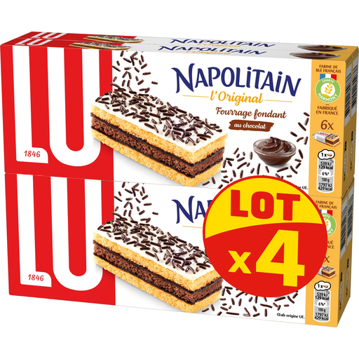 [7622201813345] NAPOLITAIN Bizcocho relleno de chocolate 180 g