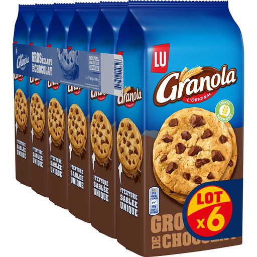 [7622202014826] GRANOLA Cookies éclat de chocolat LU 6x184g