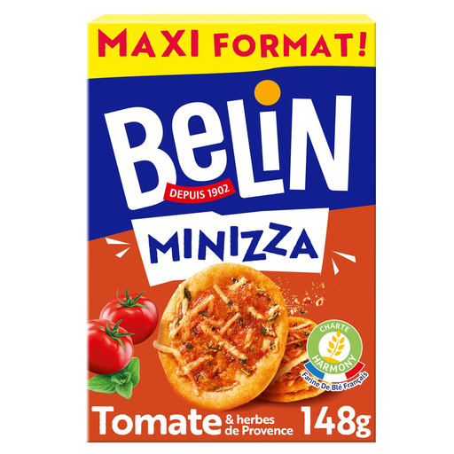[7622202047640] BELIN Biscuits Apéritifs Crackers Tomates et Herbes de Provence Minizza 148 g