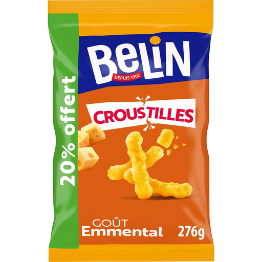 [7622202319570] BELIN Biscuits salés apéritif Croustilles goût emmental 276g