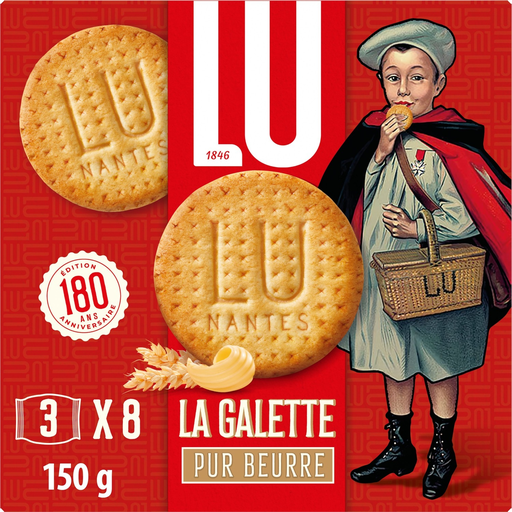 [7622202325182] LU Biscuits galettes pur beurre au blé français 150 g