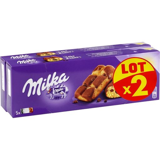 [7622210058164] MILKA Bizcochos tiernos con pepitas de chocolate 2x175g