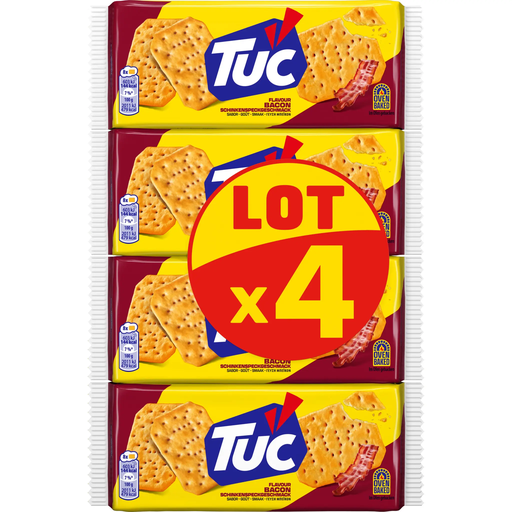 [7622210191366] LU Biscuits apéritifs crackers goût bacon 4 sachets de 100 g
