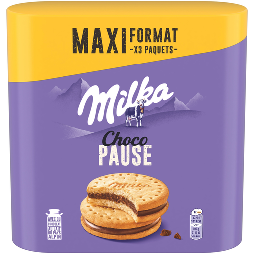 [7622210316189] MILKA Milk Chocolate Filled Biscuits Choco Pause 3 x 260 g