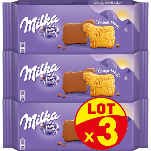 [7622210317582] MILKA Milk Chocolate Coated Biscuits Choco Moo 3 packs of 200 g