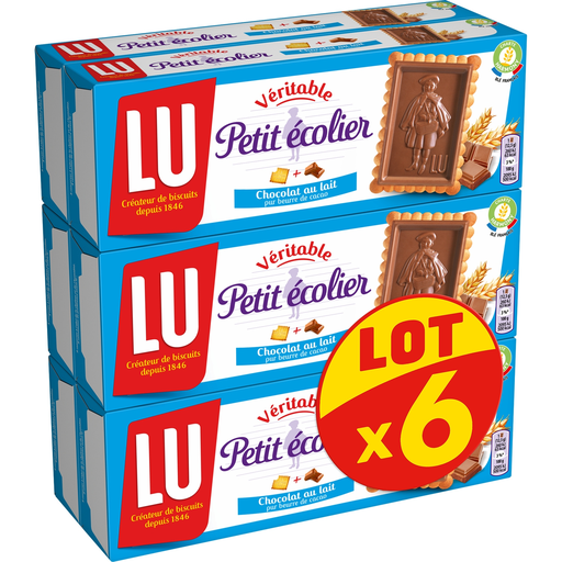 [7622210424976] PETIT ECOLIER LU Milk Chocolate Butter Biscuits 6 x 150 g