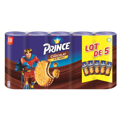 [7622210449450] PRINCE Biscuit fourré chocolat 5 paquets de 300 g