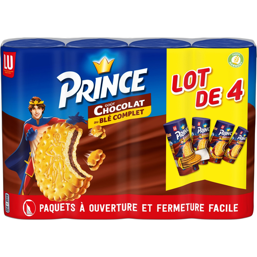 [7622210449924] LU Prince Chocolate Wheat Biscuits 4 x 300 g