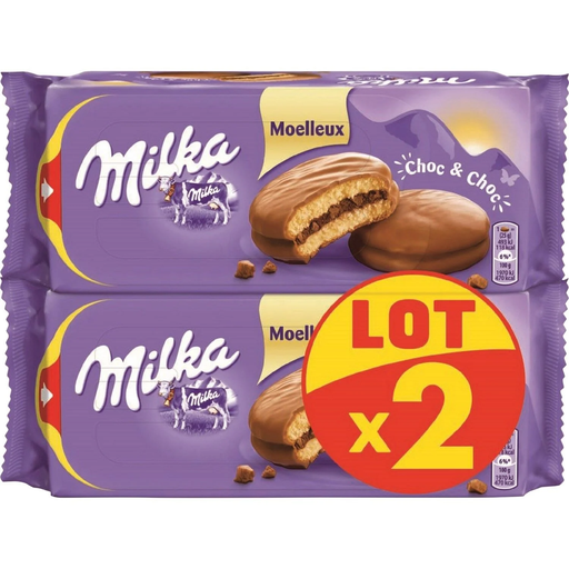 [7622210668288] MILKA Choc & Choc soft cakes filled and coated with chocolate 2 x 175 g