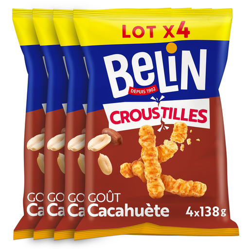 [7622210723963] BELIN Biscuits apéritifs Croustilles cacahuètes 4 sachets de 138 g