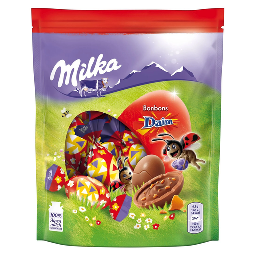 [7622210835536] MILKA Chocolat au lait éclats caramel Daim 86 g