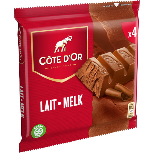 [7622210926302] COTE D'OR Tablete de Chocolate de Leite pack de 4