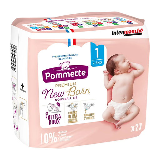 [3250391813032] POMMETTE Premium New Born Diapers, size 1: 2-5 kg