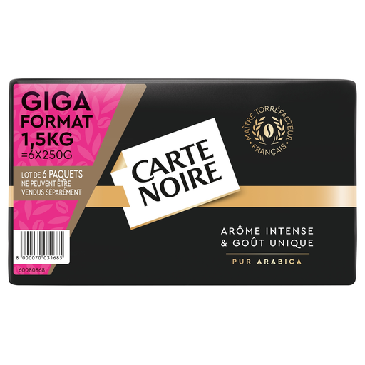 [8000070031685] CARTE NOIRE Ground Coffee Classique 100% Arabica 6 x 250 g