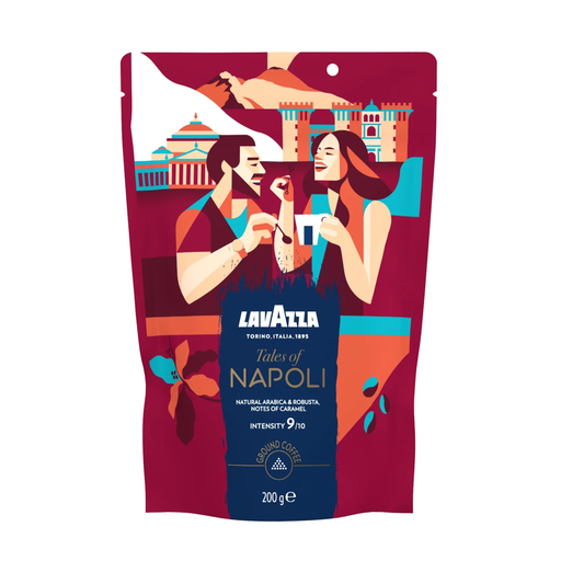 [8000070073876] LAVAZZA Ground Coffee Tales of Napoli 200 g