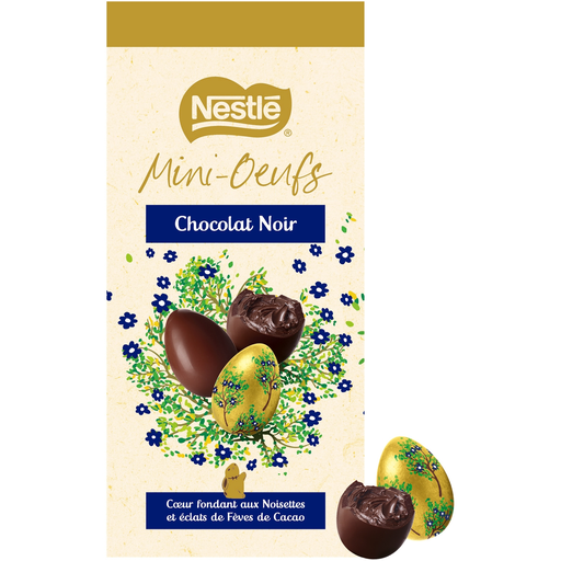 [8000300418774] NESTLE Dark chocolate mini eggs with hazelnut fondant heart 152 g