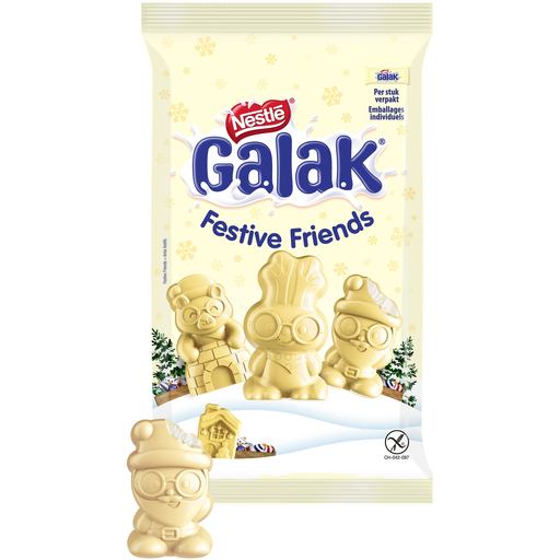 [8000300423525] GALAK Mini white chocolate figures with crispy cereals 147 g