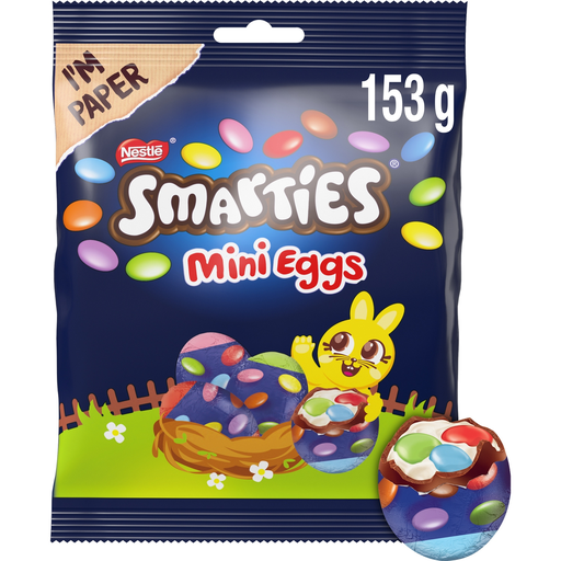 [8000300426175] SMARTIES Œufs Chocolat Lait Fourrés Crème et Bonbons 153 g