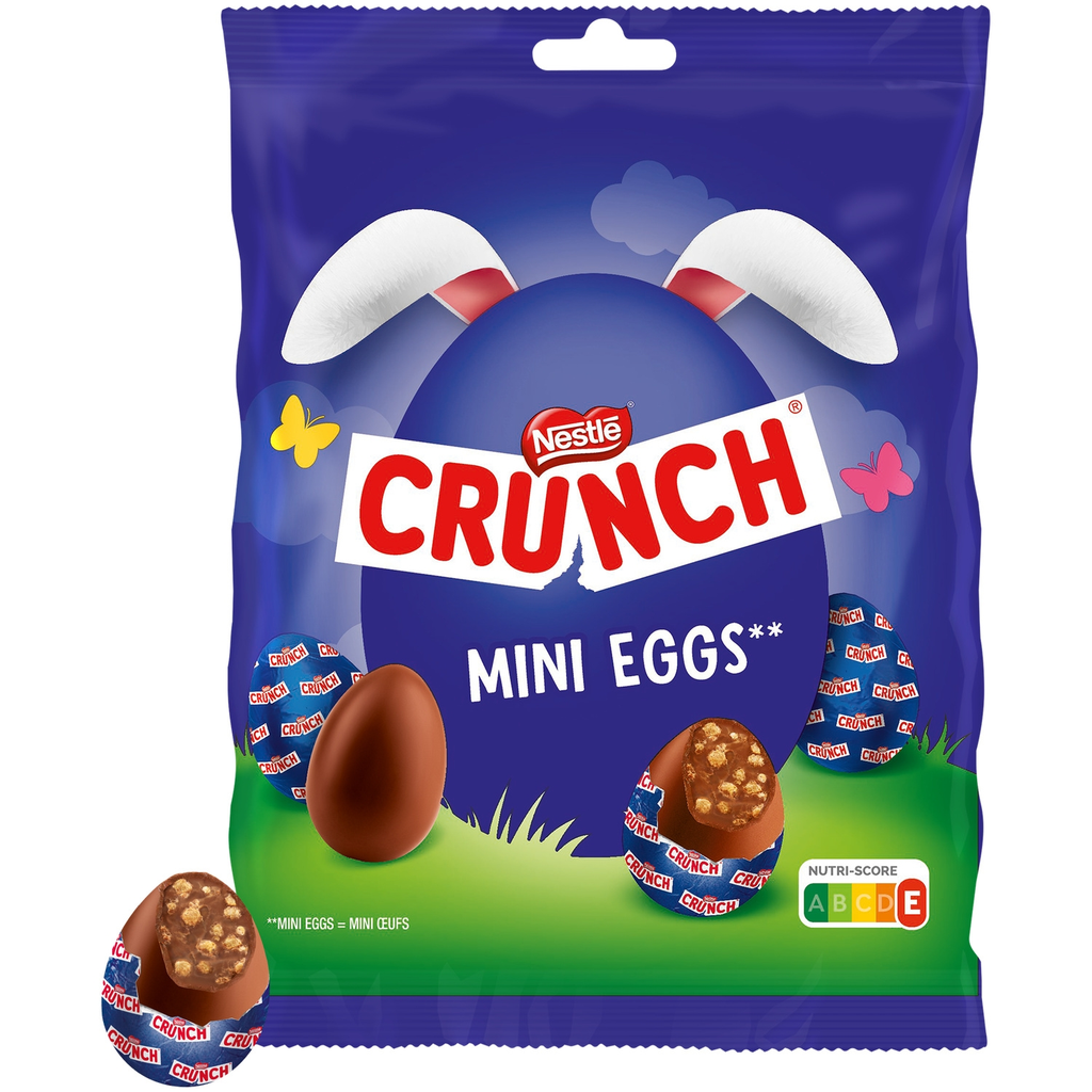 CRUNCH Mini oeufs en chocolat au lait et céréales croustillantes 152 g