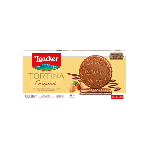 [8000380106028] LOACKER Biscuits Tortina chocolat au lait 6 x 21 g