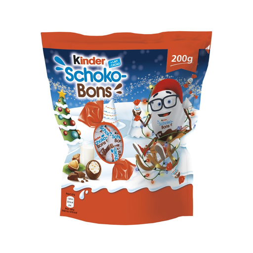 [8000500326480] KINDER Schokobons fourrés au chocolat au lait et aux noisettes 200 g