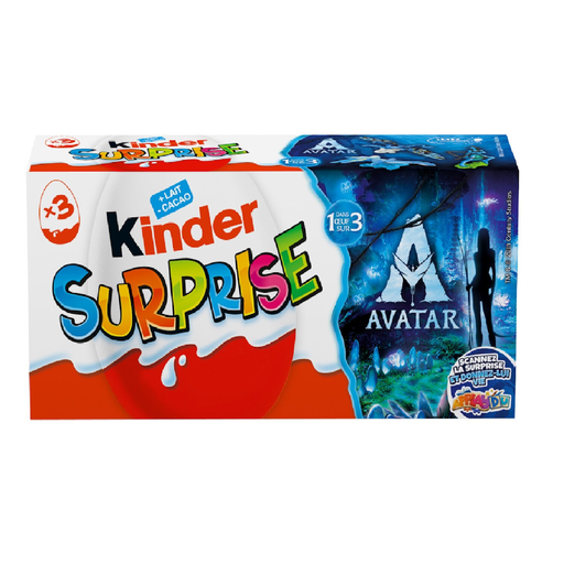 [8000500389188] KINDER Huevos sorpresa Avatar chocolate con leche 3x20g