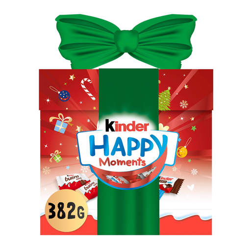[8000500390900] KINDER Confitería Chocolate Relleno de Leche y Avellanas HAPPY MOMENTS 382 g
