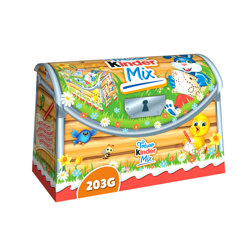 [8000500400142] KINDER Coffre fort avec un mix de bonbons au chocolat au lait 203 g
