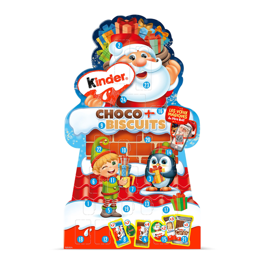 [8000500426791] KINDER Calendrier de l'Avent Enfants Chocolat et Biscuits 198 g