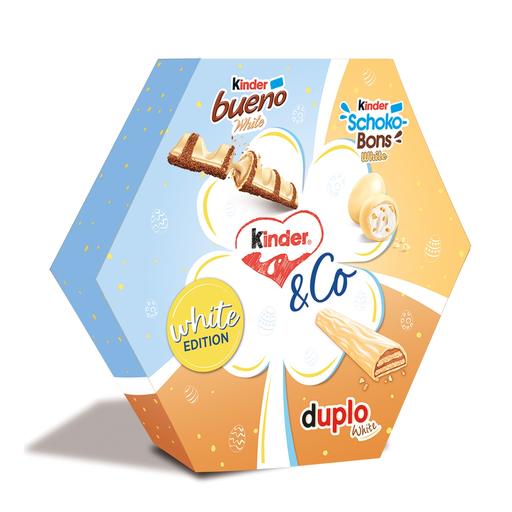 [8000500438749] KINDER Assortiment de bonbons et gaufrettes White Edition 137 g