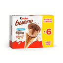 KINDER Bueno conos de helado de avellana y chocolate con leche 6 piezas 372 g