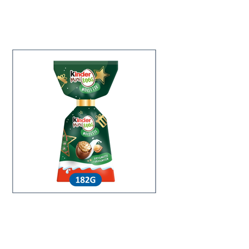 [8000500449028] KINDER Mini eggs de chocolate con leche relleno de avellanas 182 g