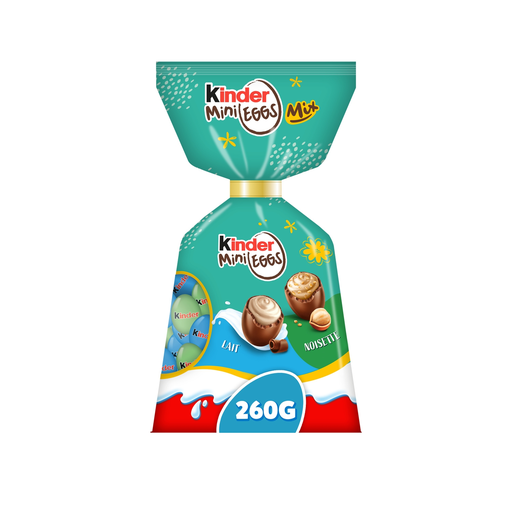 [8000500459522] KINDER Milk chocolate mini eggs with milk and hazelnut filling 260 g