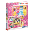 CLEMENTONI Puzzle Infantil Disney Princess 2x60p