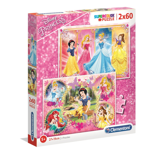 [8005125071333] CLEMENTONI Puzzle Infantil Disney Princess 2x60p
