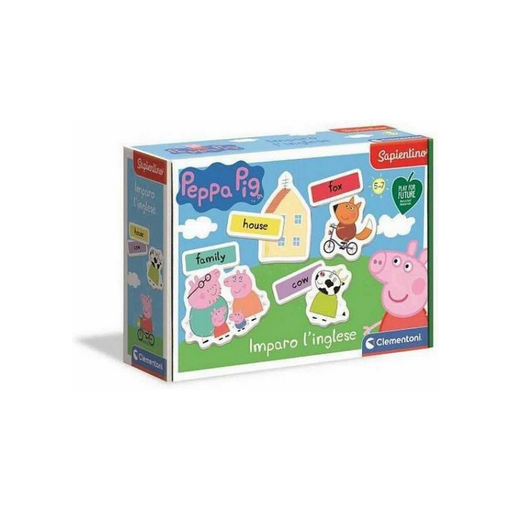 [8005125163526] CLEMENTONI Jouet Educatif Aprendo Inglés Con Peppa Pig 52 Pièces