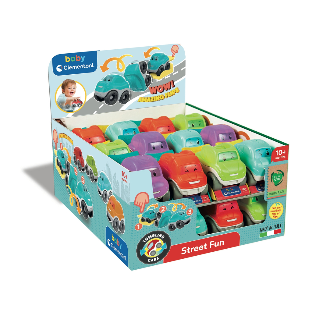 CLEMENTONI Recycled vehicles assortment, display of vehicles