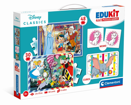 [8005125182909] CLEMENTONI Coffret éducatif enfant 4 en 1 Disney le puzzle