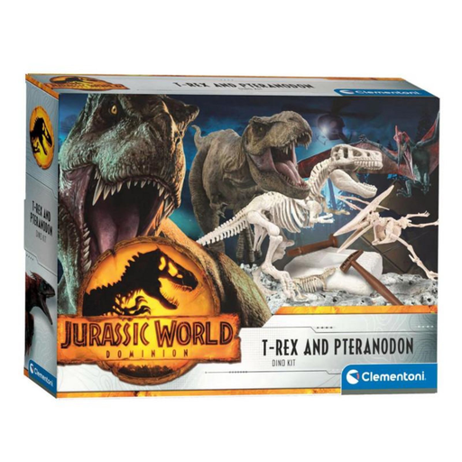 [8005125192052] CLEMENTONI Jurassic World T-Rex & Pteranodonte Digging Set