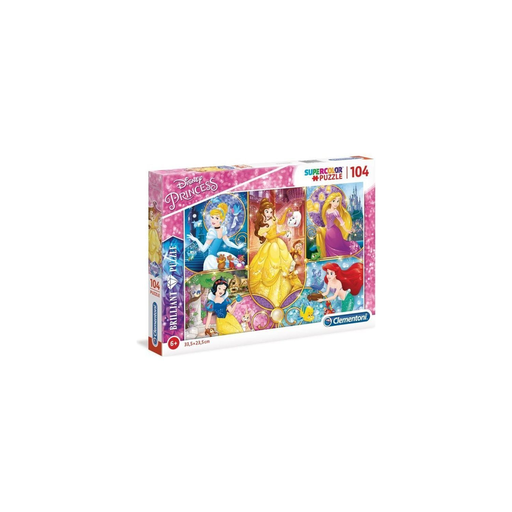 [8005125201402] CLEMENTONI Puzzle Brilliant 104p Princess Dès 6 ans