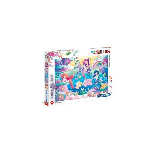 [8005125201495] CLEMENTONI Glitter 104 Piece Mermaid Puzzle