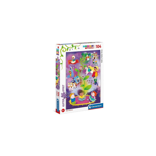 [8005125201808] CLEMENTONI Glitter 104 Pieces Fairy Tales Time Puzzle