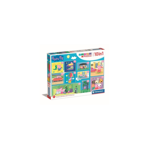 [8005125202713] CLEMENTONI Puzzle 10 en 1 Peppa Pig Moins de 100 pièces