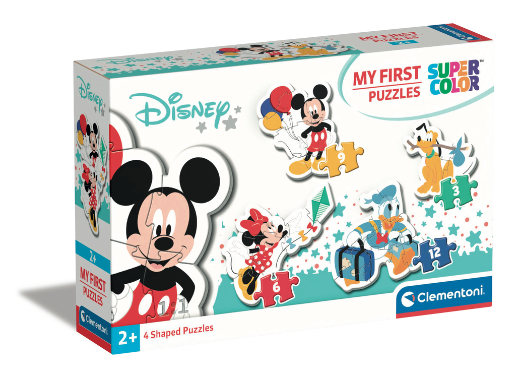 CLEMENTONI Puzzle Mickey Mouse Puzzle Pour Enfants 3-6-9-12 Pièces